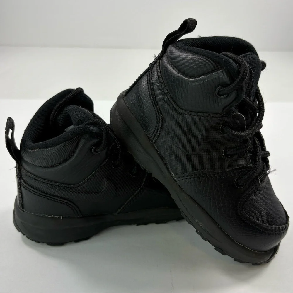 Nike Toddler Kids Triple Black Manoa LTR (TD) Boot Shoes | Size 7